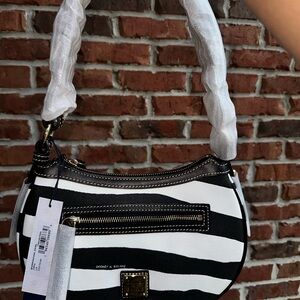 Dooney & Bourke Black and White Zebra Print Bag